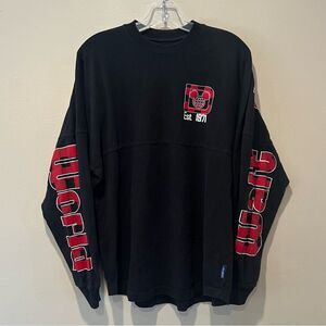 Disney Christmas Holiday Plaid Pattern Oversized Spirit Jersey Shirt Sz S